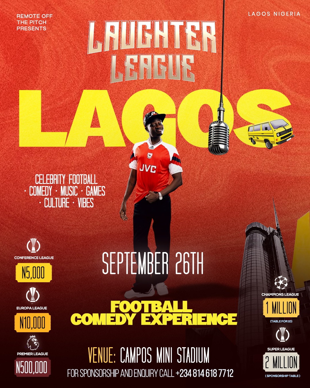 Official Laughter League Lagos event poster